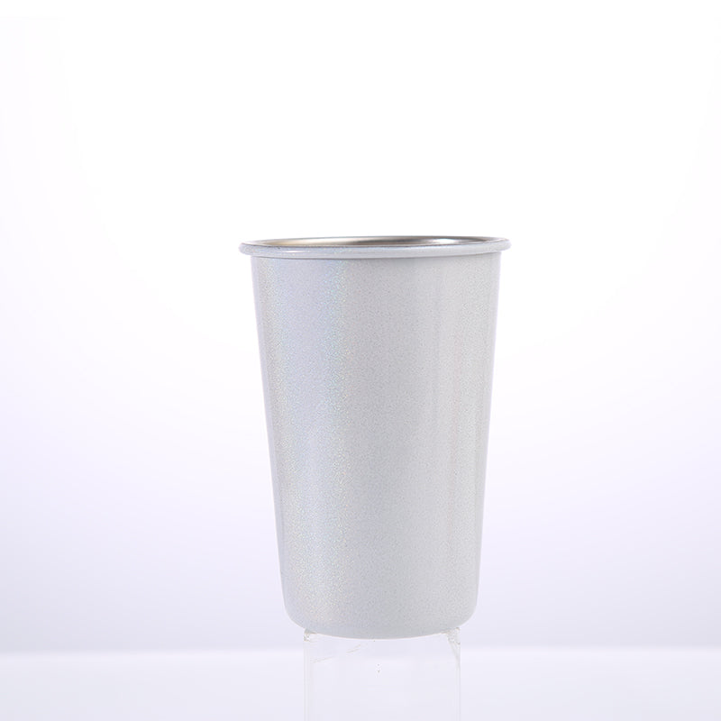 Single layer 304 stainless steel roll edge water cup 500ml beer cold drink cup, convenient accompanying cup, can be customized Logo.