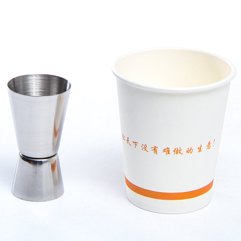 Double end measuring cup, ounce cup，mixers measuring cups,stainless steel wine measuring vessel,measuring cups for milk tea utensil bar.